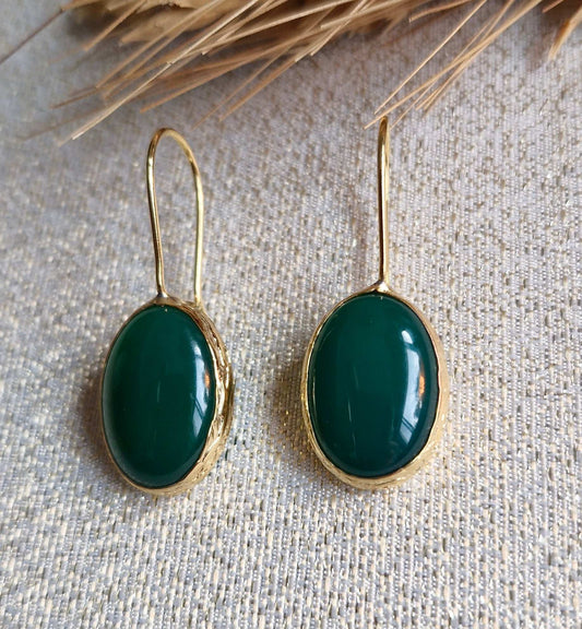 Earrings / Gold Plated Agate Larnil Default Title Default Title-