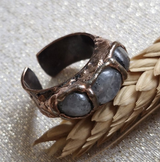 Rings / Adjustable Copper Labradorite Larnil Range Adjustable / Circumference (cm) = 6 cm ( 60 mm ) Range Adjustable / Circumference (cm) = 6 cm ( 60 mm )-