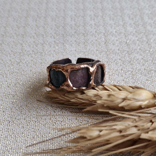 Rings / Adjustable Copper Tourmaline Larnil Range Adjustable / Circumference (cm) = 6 cm ( 60 mm ) Range Adjustable / Circumference (cm) = 6 cm ( 60 mm )-