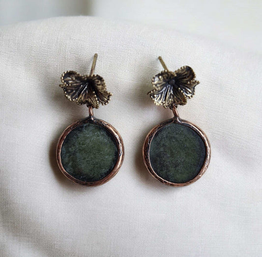 Earrings / Jade Copper Brass Larnil Default Title Default Title-
