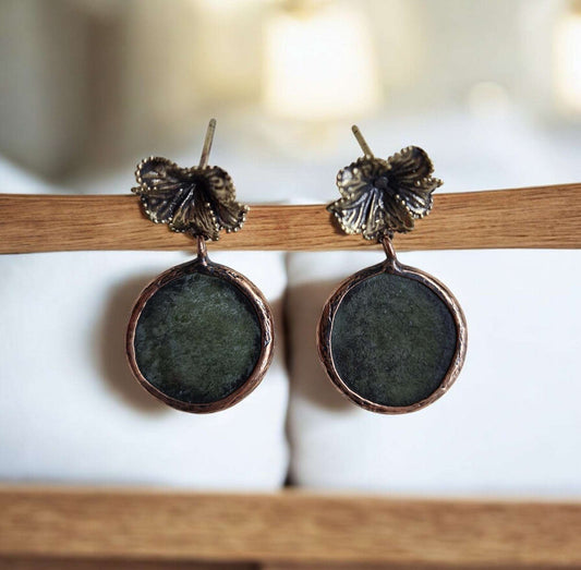 Earrings / Jade Copper Brass Larnil Default Title Default Title-