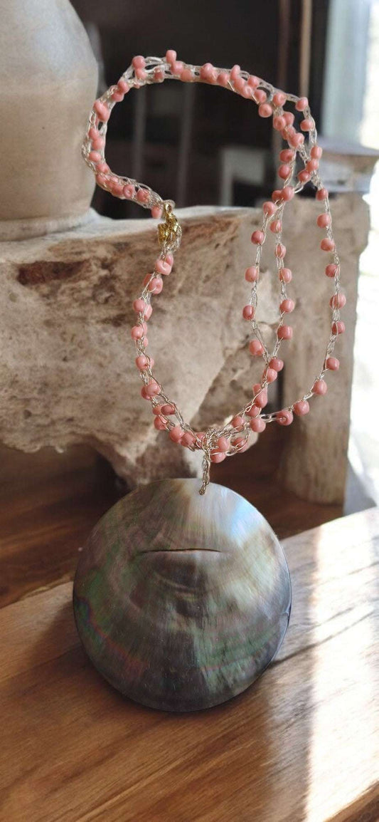 Necklaces / Mother of Pearl Crystal Beads Larnil Default Title Default Title-