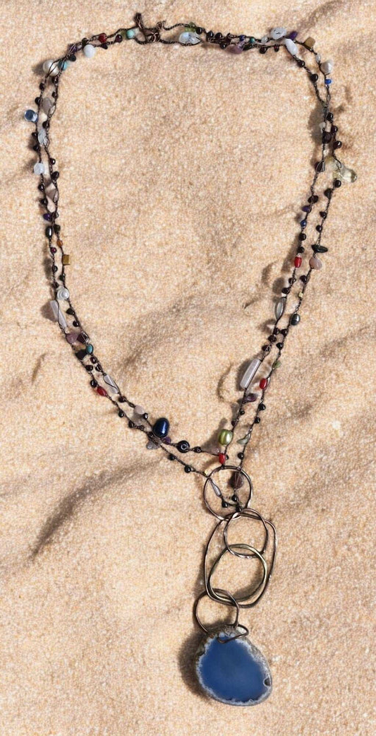 Necklaces / Copper Agate Moonstone Garnet Coral Peridot Larnil Default Title Default Title-