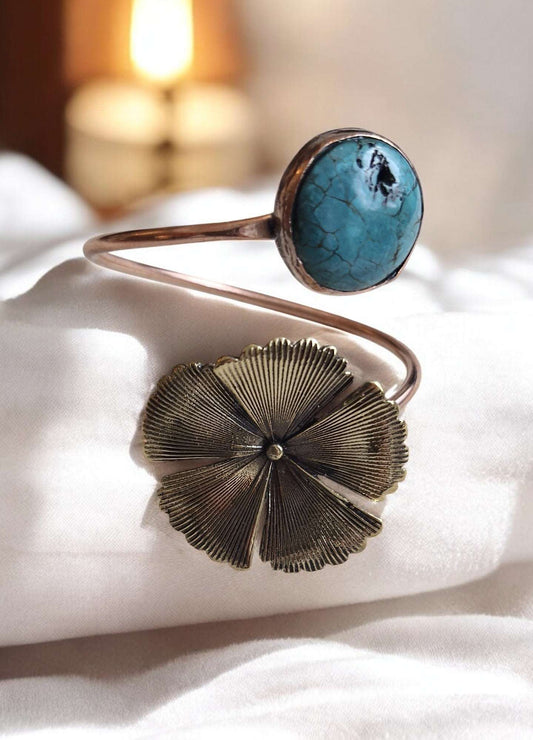 Bracelets / Adjustable Copper Bronze Turquoise Larnil Range adjustable / standard ( wrist size = 19 cm ) Range adjustable / standard ( wrist size = 19 cm )-