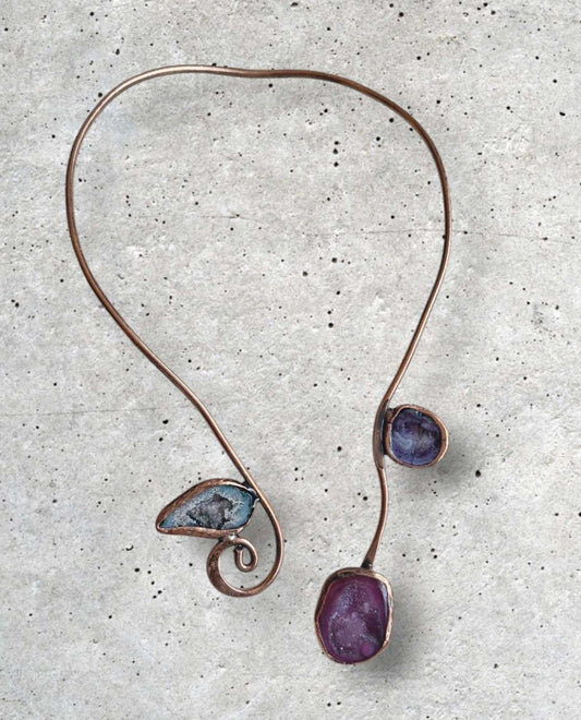 Necklaces / Copper Fossil Agate Larnil Default Title Default Title-