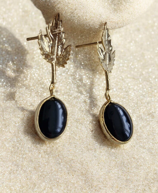 Earrings / Gold Plated Agate Larnil Default Title Default Title-