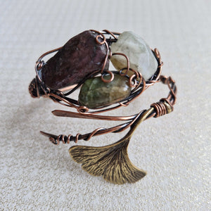Bracelets / Adjustable Copper Tourmaline Moonstone Larnil Range adjustable / standard  ( wrist size = 19 cm ) Range adjustable / standard  ( wrist size = 19 cm )-